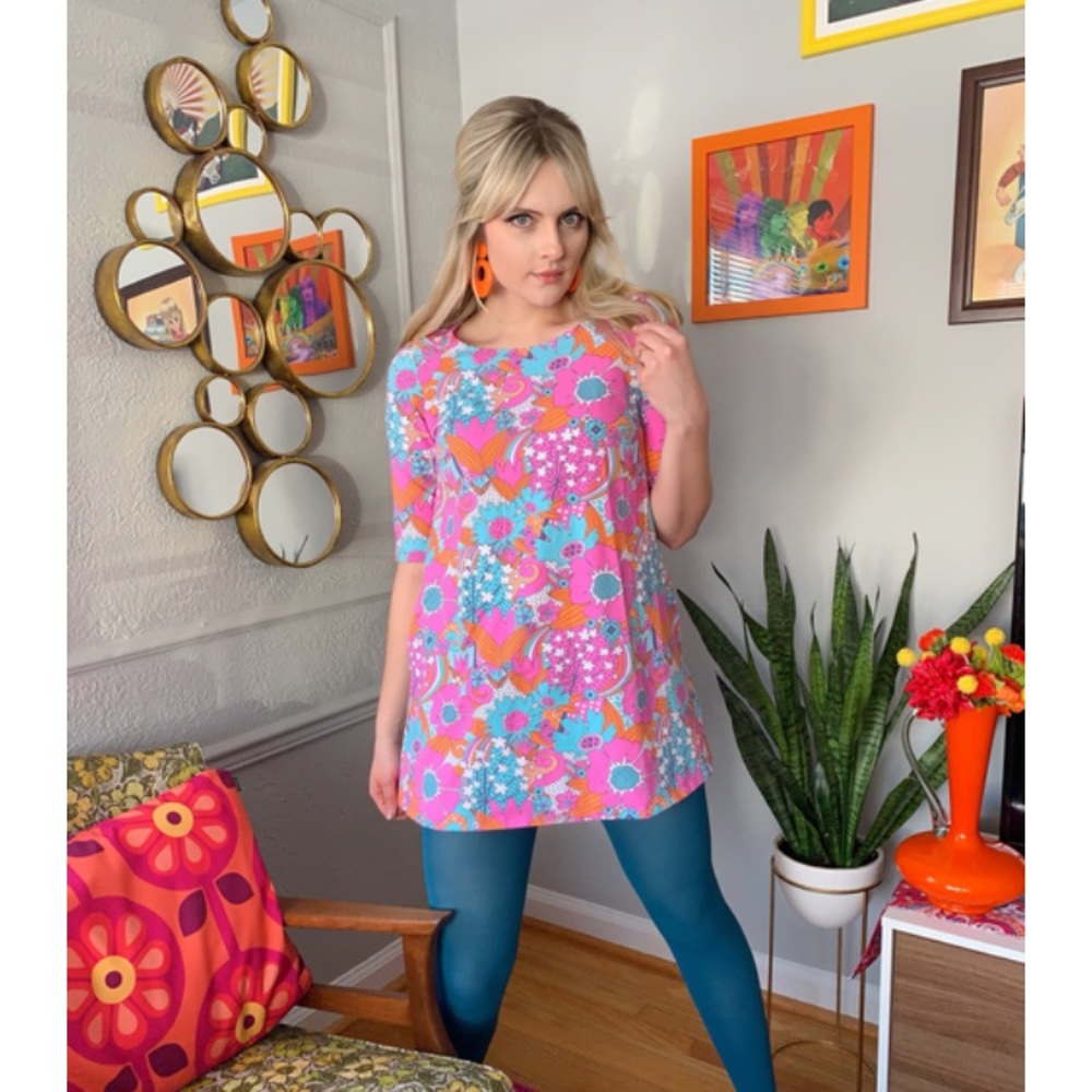 Modcloth/BP Grooviest Blooms dress- size L